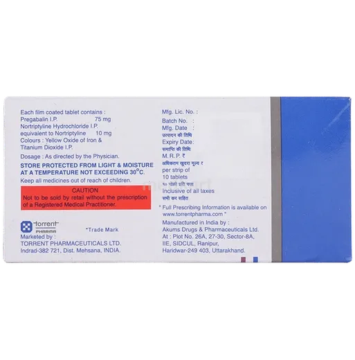 pregaba nt 10mg tablet 10's